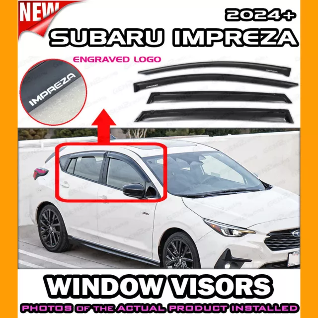 WINDOW VISORS for 2024 Subaru Impreza / DEFLECTOR RAIN GUARD VENT SHADE