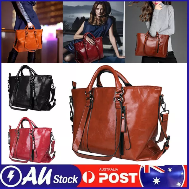 Women Leather Bag Purse Shoulder Handbags Tote Messenger Satchel Cross Body AU