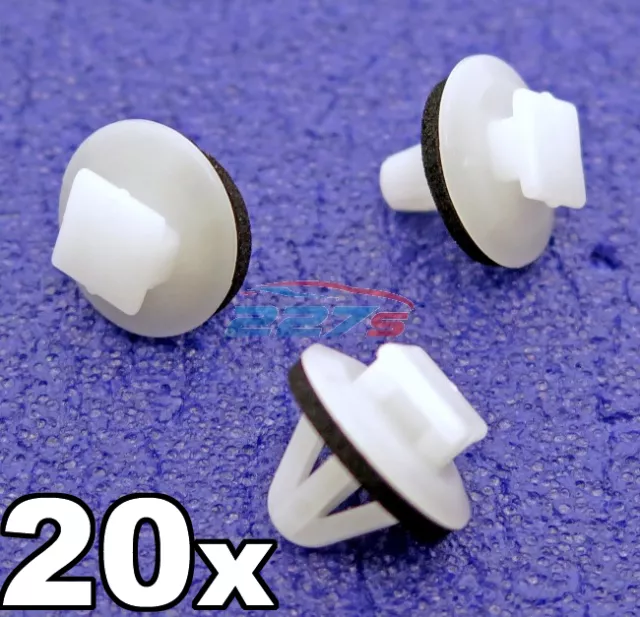 20x Plastic Trim Clips for Toyota Side Mouldings, Wheel Arch & Vent Trims