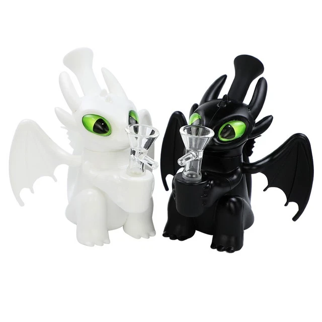 Light fury Dragon Silicone Hookah Bong Shisha Smoking Water Pipe Glass Bowl *US