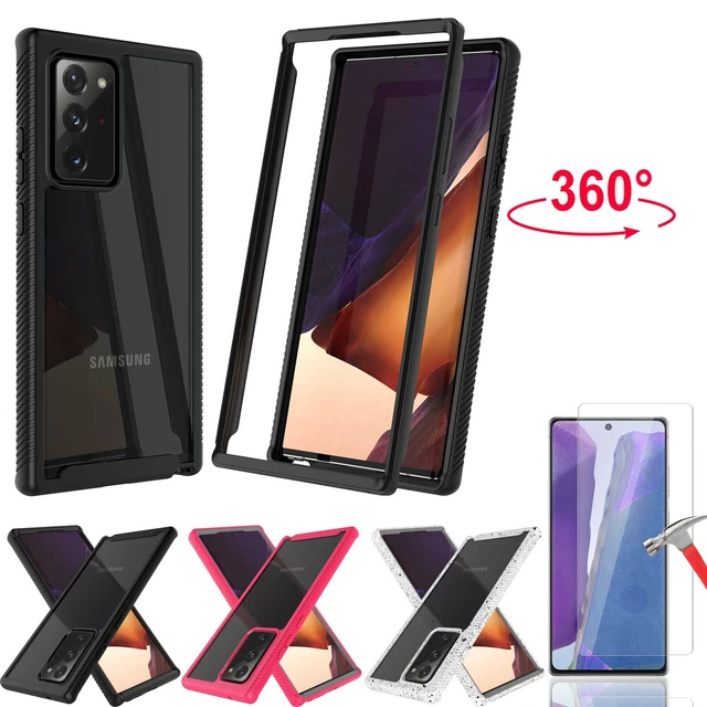 For Samsung Galaxy Note 20 Ultra 5G/Note 20 Clear Hybrid Cover + Tempered Glass