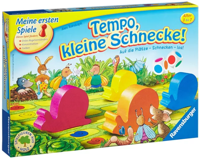 Ravensburger 21420 - Meine Ersten Spiele Tempo Kleine Schnecke Kinderspiel Ab 3