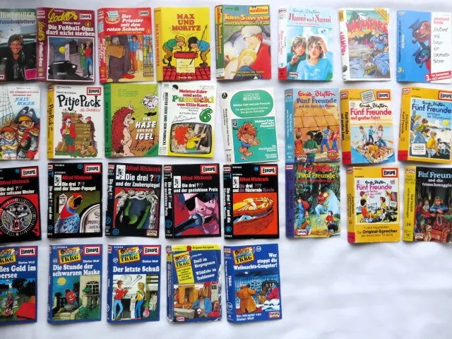 150 Cover Einleger, Booklet Kinderkassetten  Sammlung MC Kassette, alte und neue