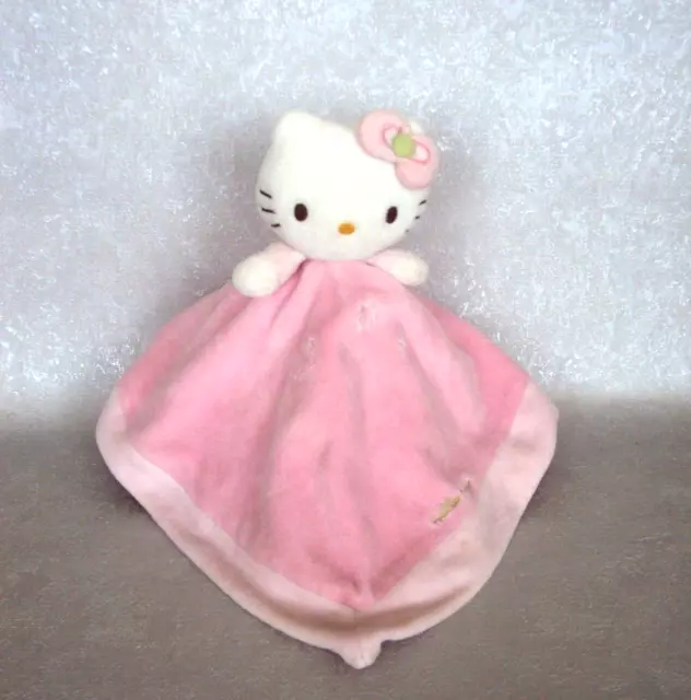Hello Kitty Pink Baby Comforter Rattle. Blankie / Soother / Toy. Sanrio Official