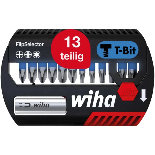 Wiha Bit Set FlipSelector 14tlg T-Bit 25mm PH PZ TORX  1/4" magnetisch Bithalter