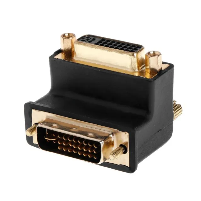 90 Degree Right Angled DVI 24+5 D DVI-I Digital Link Male To Female Adapter