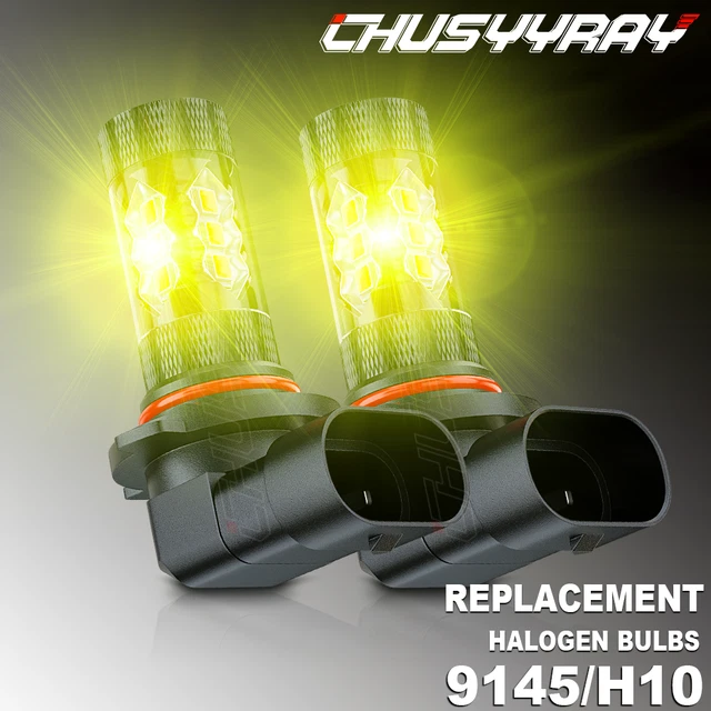 2x 9006 HB4 LED Fog Light Bulbs Kit 80W 2400LM 3000K Error Free Yellow Lamp