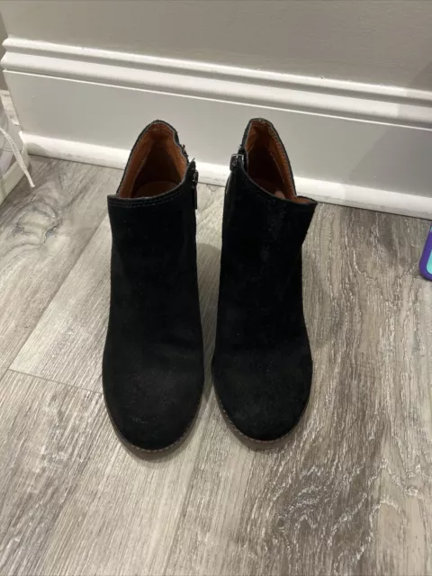 Lucky Brand Leather Wedge Booties