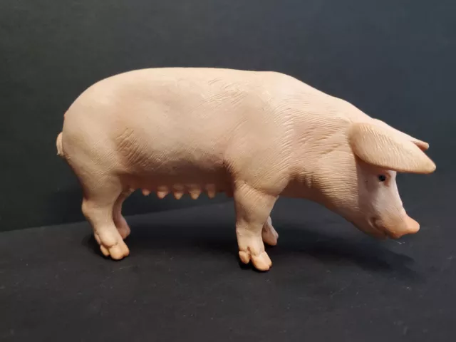 Schleich Pink Pig - Hog - Sow - Female - Farm Wildlife Animal Figure Toy 2