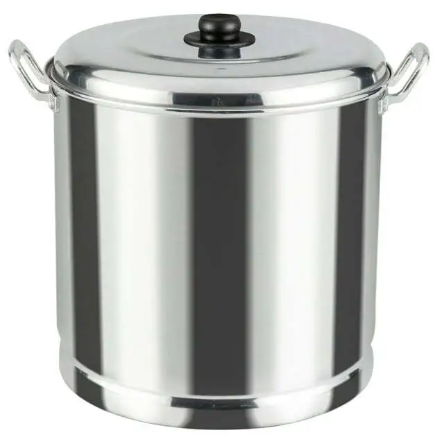 27.5 Quart Aluminum Stock/Steamer Pot Big Cooking Steaming Boiling Tamale Silver