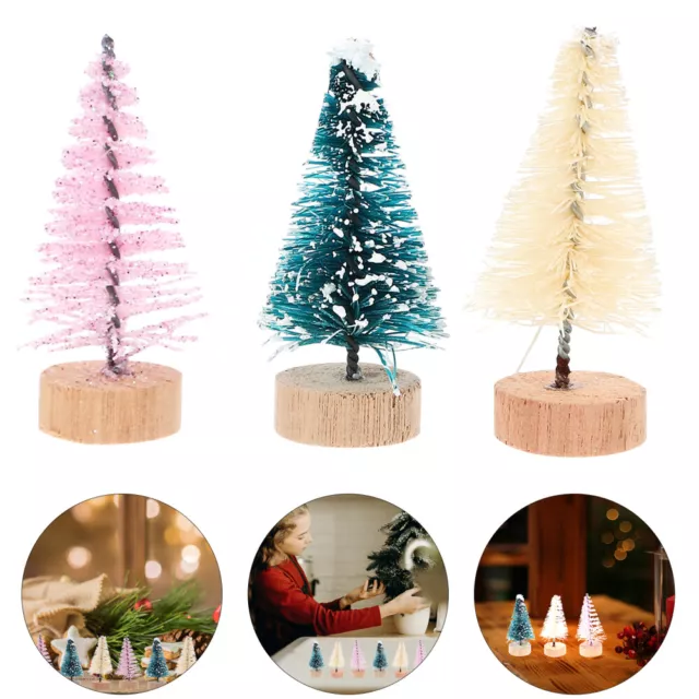 36 Pcs Sisal-Seide Mini-Weihnachtsbaum Kiefer Mikro-Landschaft