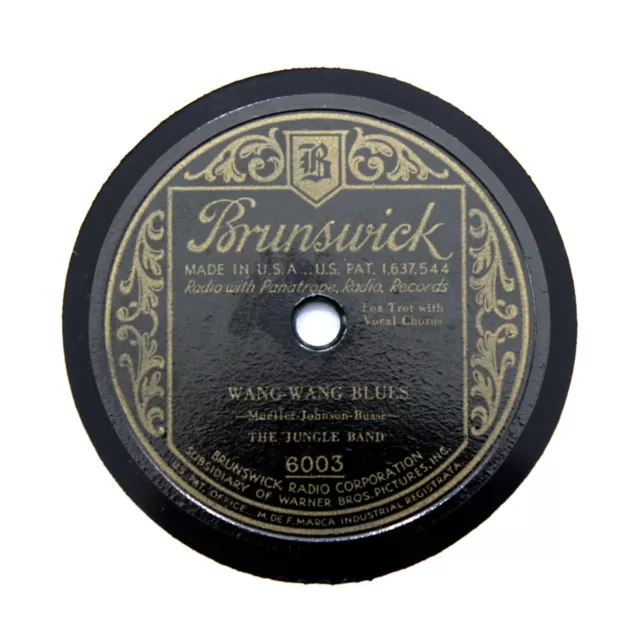 THE JUNGLE BAND (Duke Ellington) "Wang Wang Blues" (EE+) BRUNSWICK 6003 [78 RPM]
