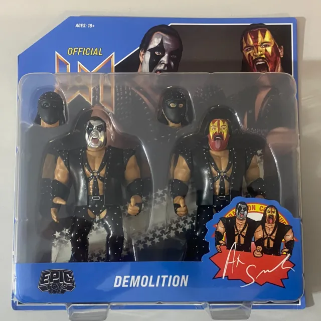 WWF/WWE Hasbro Style DEMOLITION AX & SMASH Epic Toys RETRO (Vedi foto /See pics)