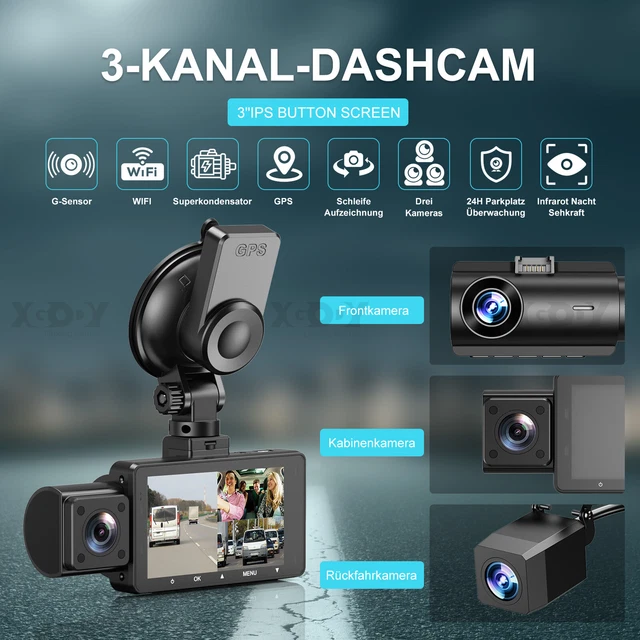 Mercedes C-Klasse 3 Kamera Dash Cam Mit DVR CCTV Video Aufnahme G