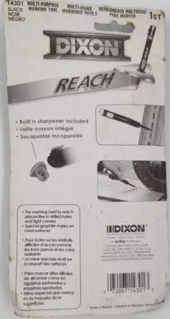 Dixon Reach 14301 Deep Hole Mechanical Safety Pencil with 12 Refill Leads
