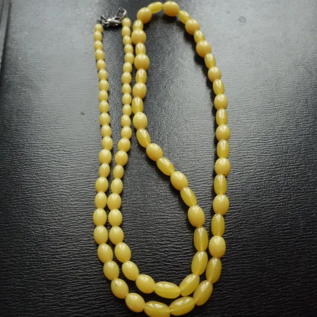 Ancien collier en ambre  butterscocth necklace amber bead