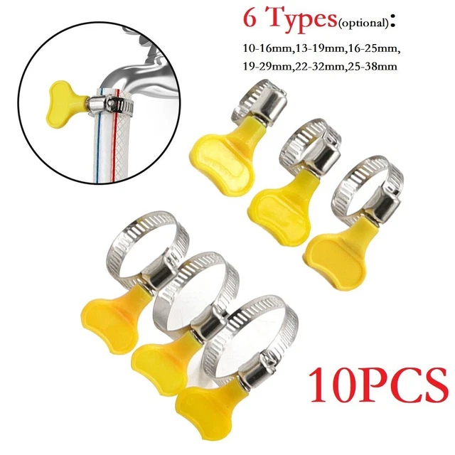 ISPINNER Edelstahl Schlauchschellen Sortiment | 10 Stück, 16–127 Mm, Schwarz | Für Rohre, Schläuche, Kabel