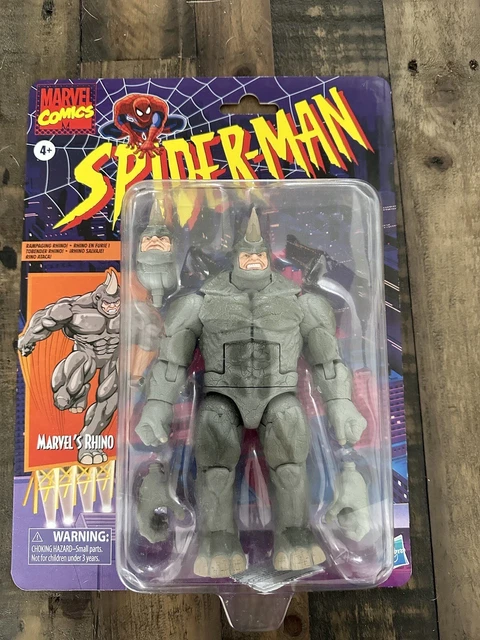 Spider-Man Retro Marvel Legends RHINO 6-Inch Action Figure BY HASBRO