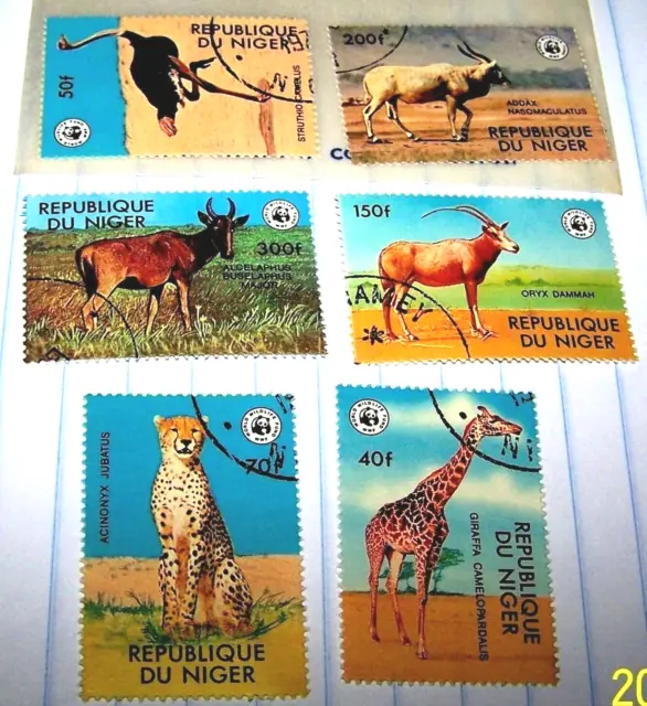 Niger 1978 Who Endangered Animals Stamp Set #633-638  Mnh Lot 15