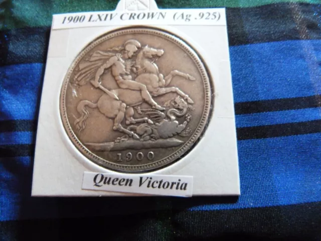 1900 LXIV Victorian Silver Crown (Ag .925)  Queen Victoria pre 1920