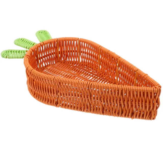 Cesta tejida en forma de zanahoria cesta de pan cesta de imitación ratán