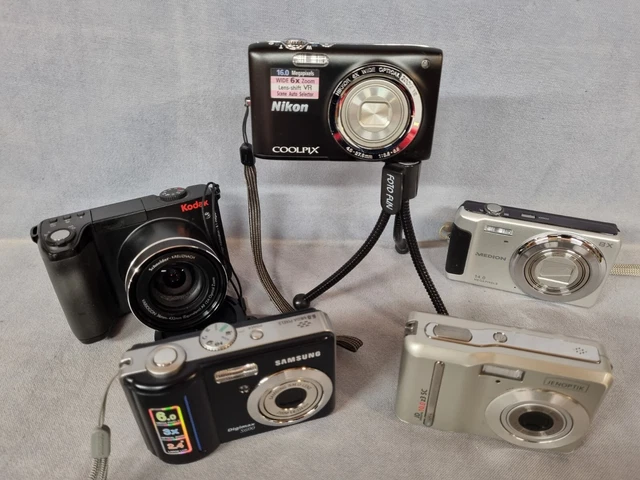 Nikon COOLPIX S2750, Kodak EasyShare Z8612, Jenoptik JD 10.0z3, Medion, Samsung