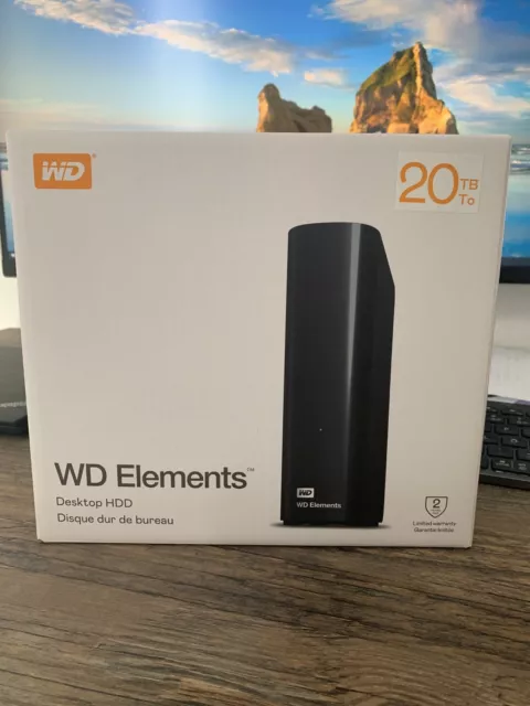 WD Elements 20 TB Externe Desktop-Festplatte - Schwarz - NEU&OVP