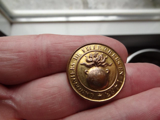 Bouton   militaire 1er Empire GM. Canonnier de Lille 1804/1815
