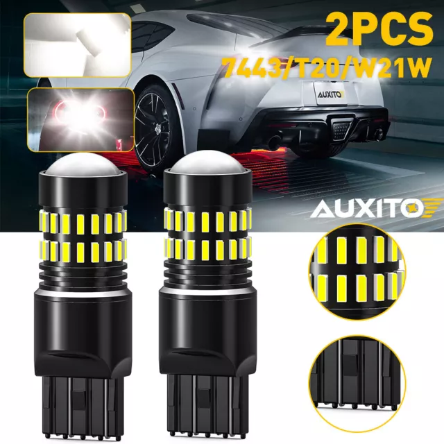 580 T20 Led DRL Side Light Strobe Xenon White W21/5w Reverse 7443 Car Bulbs 12v