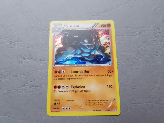 Pokemon XY Card - Generations 45/83 - Grolem 150PV - HOLO RARE - FR