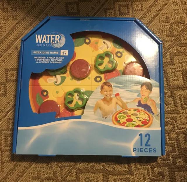 Water Sun & Fun Pizza Dive Game 12 Pieces  Ages 3+ NEW