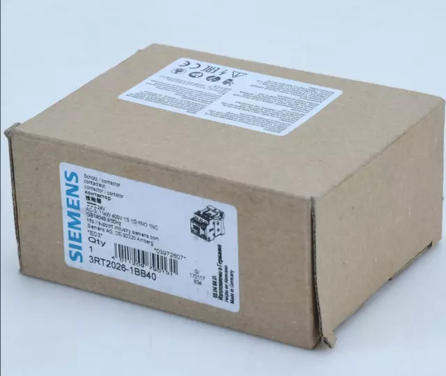 1PC New SIEMENS 3RT2026-1BB40 Contactor 3RT20261BB40 In Box Expedited Shipping