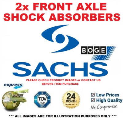 2x SACHS Ammortizzatori Asse anteriore per FORD TRANSIT CUSTOM BOX 2.2 TDCi 2012-on 