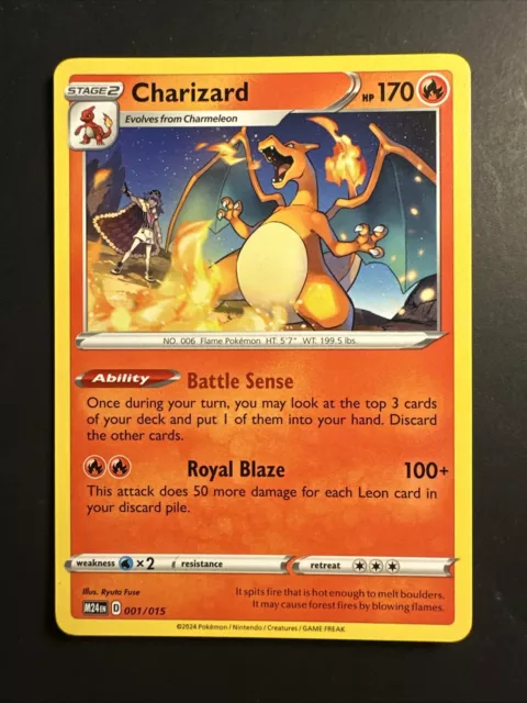 2025 POKÉMON HAPPY Meal McDonalds Collection Charizard 1 /15 M24EN Base