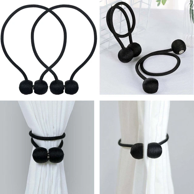 Pack of 2  Magnetic Curtain Tie Backs for Window Curtains and Drapes Tiebacks