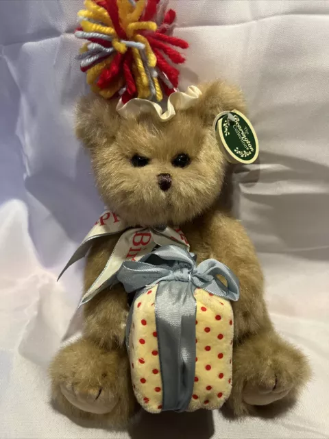 The Bearington Collection Beary Happy Birthday 12”Teddy Bear, NWT Rare Plush