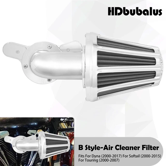 Chrome Sucker Air Cleaner Kit Fit For Harley Softail Touring 00-07 Dyna 2000-17