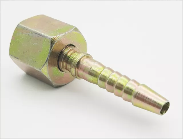 HYDRAULISCHER GERADER STABSCHLAUCH HECKROHRSTECKER 1/4 BSP x 6 mm STACHSCHLAUCHHECK