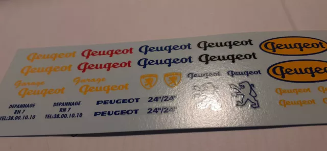 decals décalcomanie deco garage peugeot  1/43