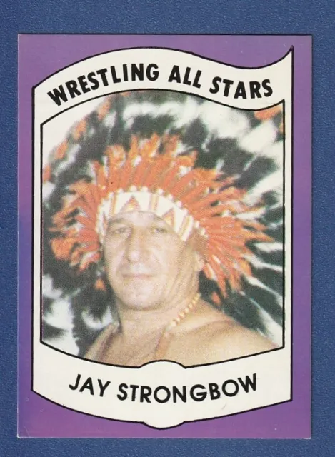 JAY STRONGBOW 1982 PWE Wrestling All Stars Series B Card #6 Excellent CREASED*