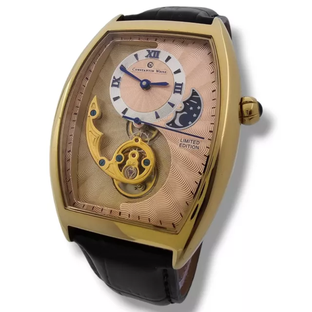 CONSTANTIN WEISZ 07C041CW Men s Automatic Mechanical Gold Plated Watch 149.99 PicClick UK