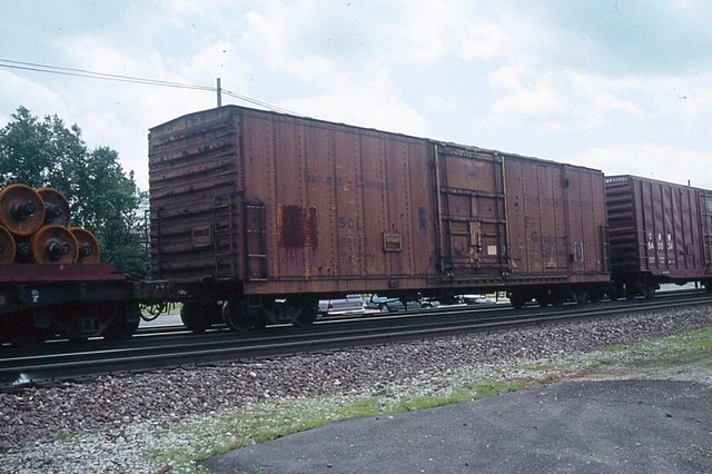Railroad Slide - Seaboard Coast Line #498823 Fruit Growers Express Box Car 1992