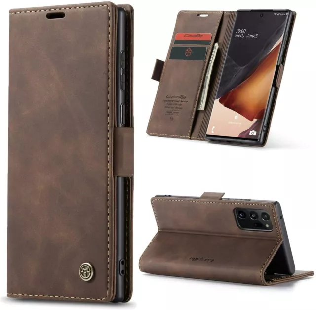 Galaxy Note 20 Ultra Case Leather Wallet Case Classic Design with Card Slot and