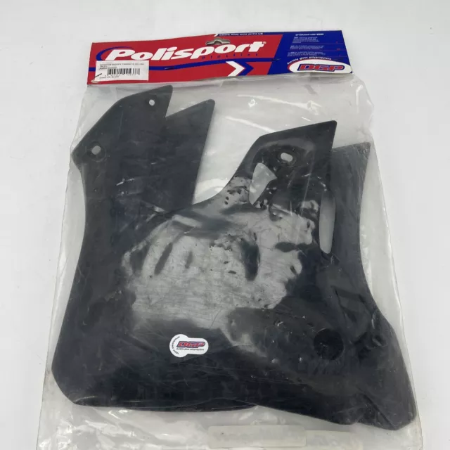 Cuchillas de radiador negras Polisport Yamaha YZ 125/250 (96-01) Ref: 8414000 #B2