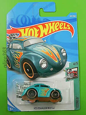 Hot Wheels 2018 Volkswagen Beetle Turquoise 4/5 Tooned 347/365 Short Card 