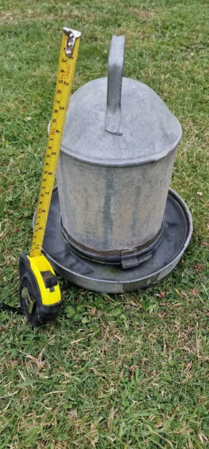 Galvanised Metal Chicken Water Feeder- Drinker ........