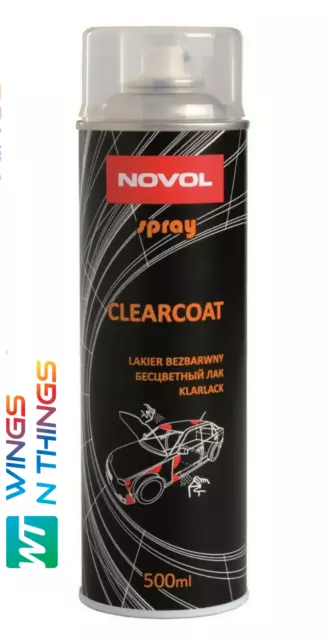 Novol Fast Clear Coat High Gloss Lacquer Spray Paint Aerosol Auto Car 500ml