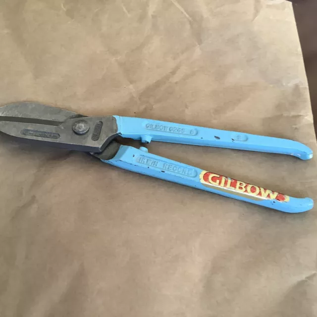 RECORD GILBOW G245 8"" CORTES DE LATA 20 0 mm HECHO EN INGLANDIA Excelente Estado