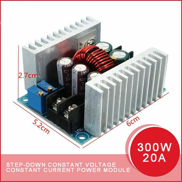 20A 300W DC to DC CC CV Step Down Charging Board LED Power Converter ...