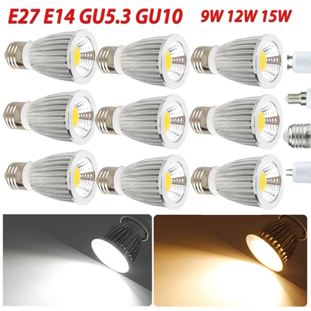 E14 E27 GU10 LED Lampe Spot Strahler 230V Warmweiß Kaltweiß Birne COB Glühbirne
